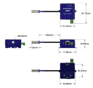 Die Abmessungen der SP1+POE